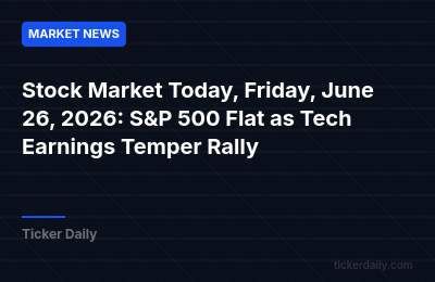 Stock Market Today, Friday, June 26, 2026: S&P 500 Flat as Tech Earnings Temper Rally