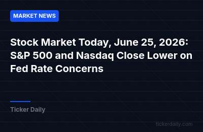 Stock Market Today, June 25, 2026: S&P 500 and Nasdaq Close Lower on Fed Rate Concerns
