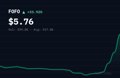 Why Is Hang Feng Technology Innovation Co., Ltd. Ordinary Shares (FOFO) Stock Up 59.6% Today?